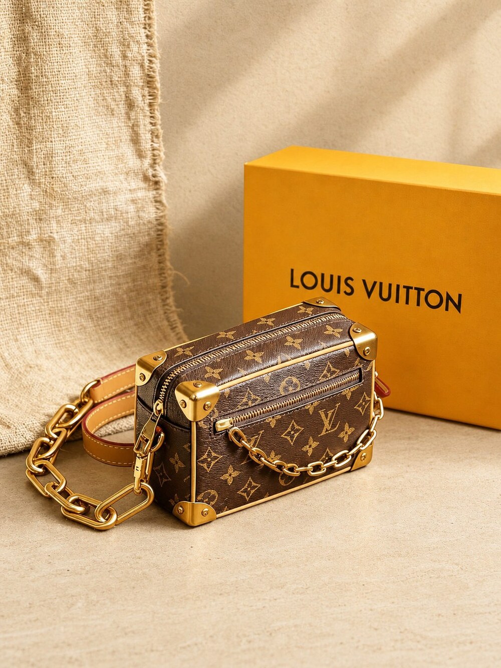 Louis Vuitton Monogram Canvas Chain Crossbody from Mini Soft Trunk Line - Picture 4 of 6